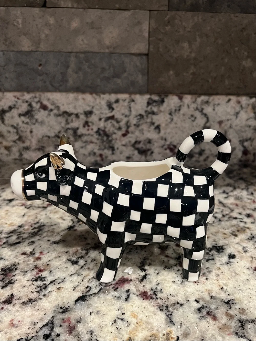 Mackenzie-Childs Cow Creamery Creamer. New in box.